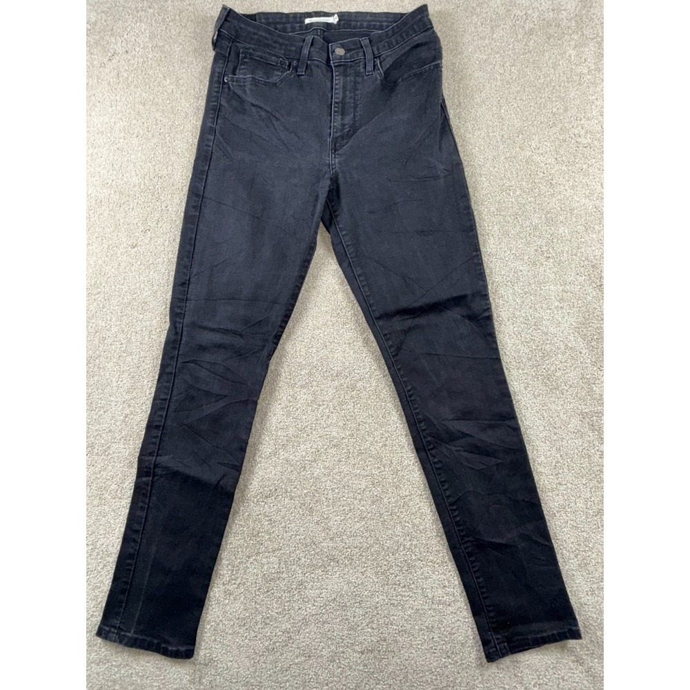 Levi's 721 Skinny Jeans Womens 30 Black Denim‎ Stretch High Rise Everyday Wear